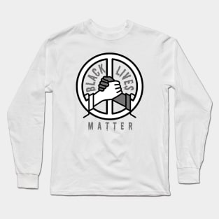 Black Lives Matter On Peace Sign Long Sleeve T-Shirt